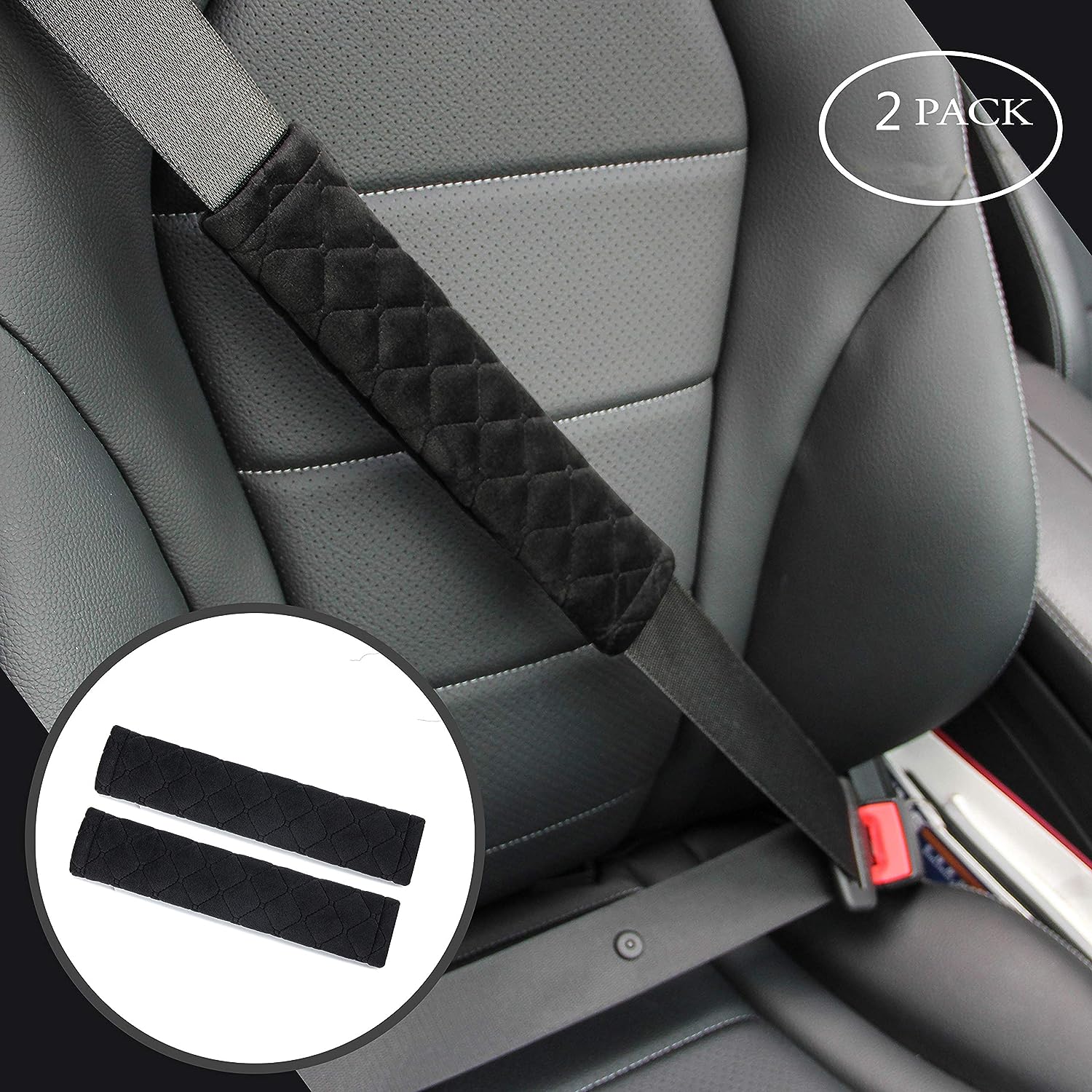 Amooca Soft Auto Seat Belt Cover - Image 2