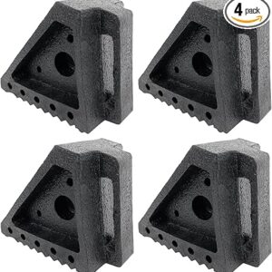 Solid Heavy Duty Recycled Rubber Wheel Chocks 4 Packs